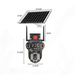 دوربین مینی اسپید دام بی سیم خورشیدی سیمکارتی دو لنز V380 مدل P27-18