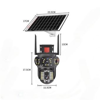 دوربین مینی اسپید دام بی سیم خورشیدی سیمکارتی دو لنز V380 مدل P27-18