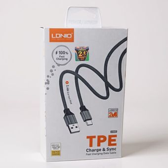 کابل شارژ LDNIO TPE Type-C مدل 10D+