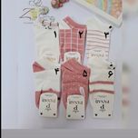 جوراب مچی ترکیب صورتی و سفید