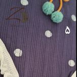 شورت فانتزی سفید-سورمه ای