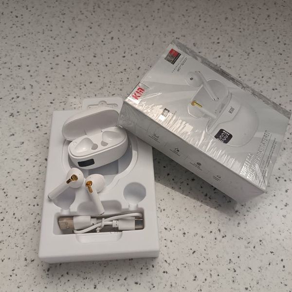 ایرپاد بلوتوثی مدل K81 با نمایشگر دیجیتال و کیفیت صدای Hi-Fi – شارژ سریع و طراحی لوکس سفید