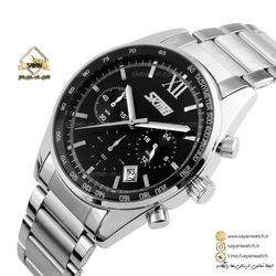 ساعت مچی مردانه اسکمی مدل 9096 | کرونوگراف استیل ضد آب - گالری سایان واچ