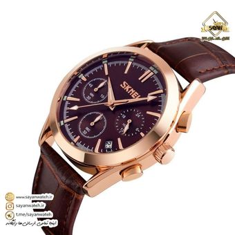 ساعت مچی مردانه اسکمی مدل 9127 | طرح کلاسیک با بند چرم