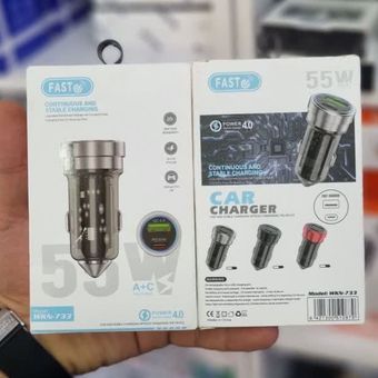 شارژر فندکی ماشین WKN733دو پورت خروجی کلی 55W