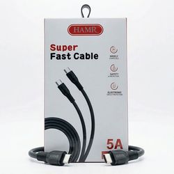 کابل شارژ دو سر تایپ سی سوپر فست 120 وات هامر Hamr H021
