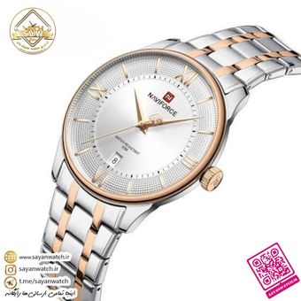 ساعت مچی نیوی فورس مردانه مدل 9272 | سفید رزگلد