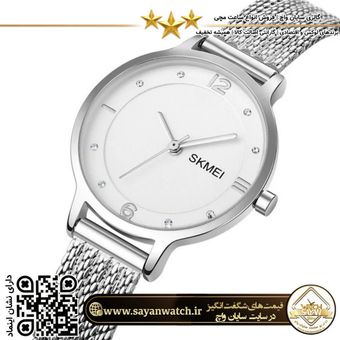 ساعت مچی عقربه ای زنانه اسکمی مدل 1874 | سفید