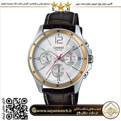ساعت مردانه کاسیو مدل MTP-1374L-7AVDF | بند چرم ، کرنوگراف و اورجینال