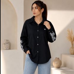 شومیز زنانه مستر کوالیتی مشکی کد M1211