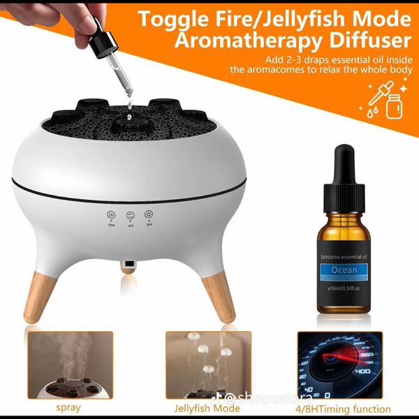 دستگاه رطوبتساز و آروماتراپی عروس دریایی Jellyfish V80 | بخور و رایحهپخشکن