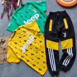 ست تیشرت شلوار پسرانه یوونتوس سایز 50/55 زرد