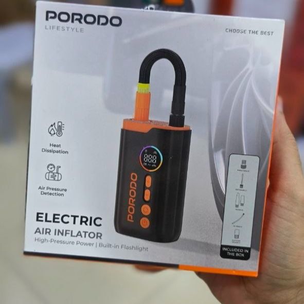 پمپ باد شارژی پرودو Porodo Electric Air Inflator PDLFST181BK