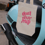 توت بگ الیاف طبیعی چاپی کالیگرافی Don't give up