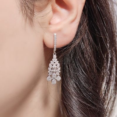 گوشواره نقره زنانه کد 2