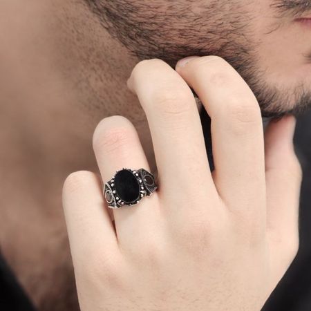 انگشتر نقره مردانه کد 4