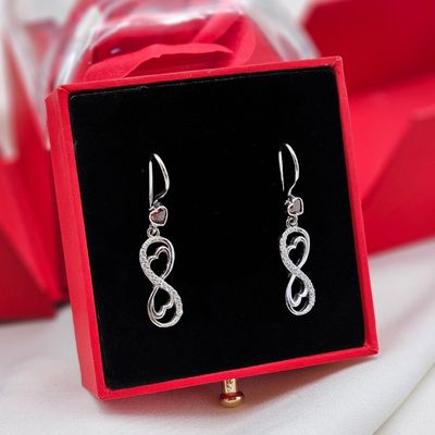 گوشواره نقره زنانه طرح بی نهایت