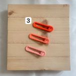 پک 3 عددی گیره مو انبری با طیف رنگی