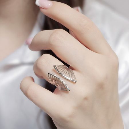 انگشتر نقره زنانه صدف