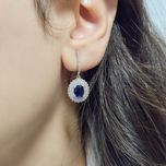 نیم ست نقره زنانه سنگ آبی