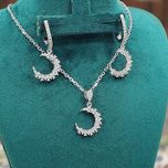 نیم ست نقره طرح ماه تابان