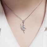 مدال نقره زنانه طرح بالرین کد 2