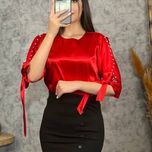 شومیز آستین مرواریدی