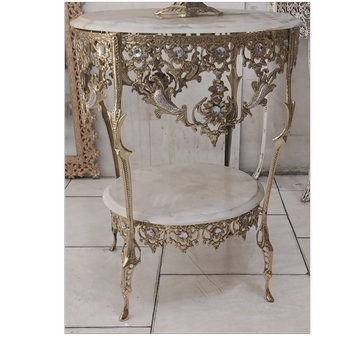 میز تلفن دو طبقه کار سنگین گل آفتاب 60*50