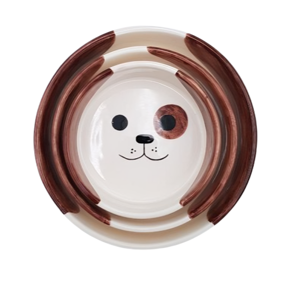 ظرف سرامیکی طرح سگ پرس پت / Ceramic water & food bowl code: CL