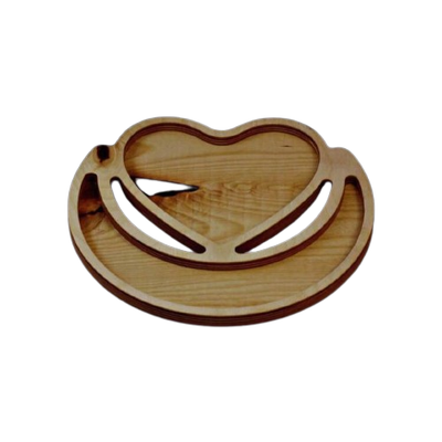 اردوخوری چوبی طرح ماه و قلب