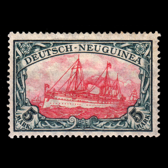 تمبر 5 مارک گینه نو مستعمره آلمان رایش 1914