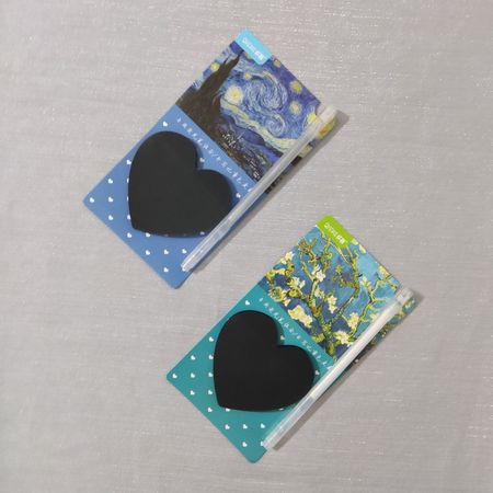 استیکی نوت سیاه طرح قلب ونگوگ