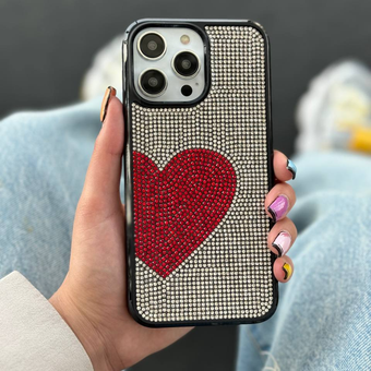 قاب قلب نگین دار / Heart Case 3132