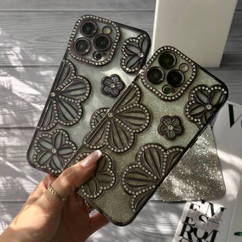 قاب گل برجسته شاین نگین دار / Flower Shine 3239