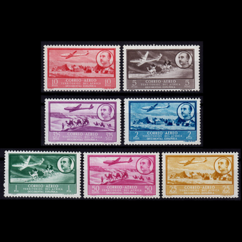 تمبر پست هوایی آفریقای غربی مستعمره اسپانیا 1951 سری کامل