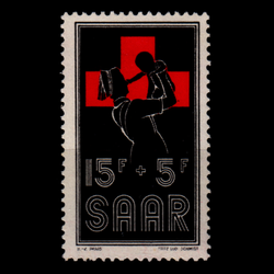 تمبر صلیب سرخ آلمان سار 1955 میلادی سری کامل تکی