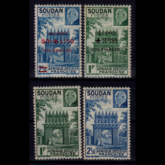 تمبر سودان مستعمره فرانسه 1941 - 1944 میلادی