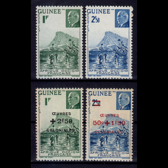 تمبر گینه مستعمره فرانسه 1941 - 1944 میلادی