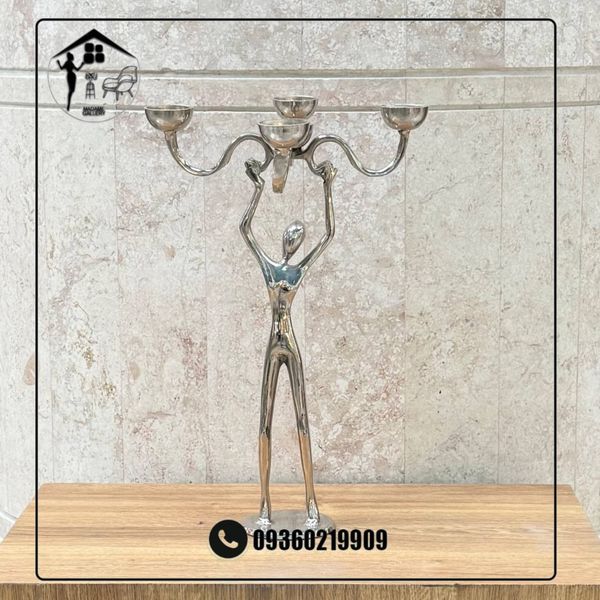 شمعدان پنج شعله بالرین فلزی