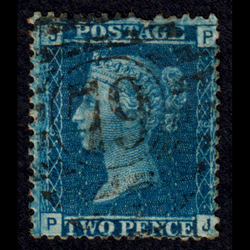 تمبر پنی آبی Pence blue بریتانیا 1858 میلادی