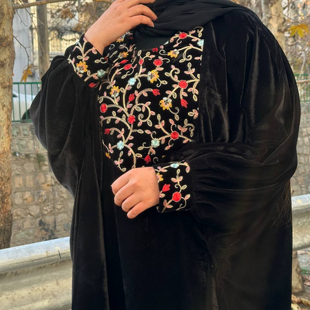 عبای مخمل سوزن دوزی