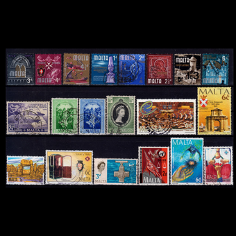 تعداد 20 عدد تمبر مالت