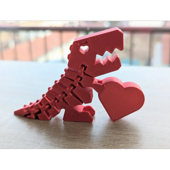 تی رکس همراه با قلب فلکسی