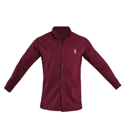 پیراهن مردانه زرشکی مدل VQ ویژه