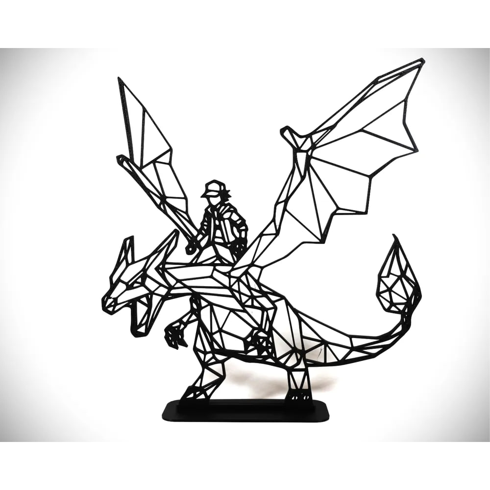 استند دکوری Low Poly Trainer Charizard