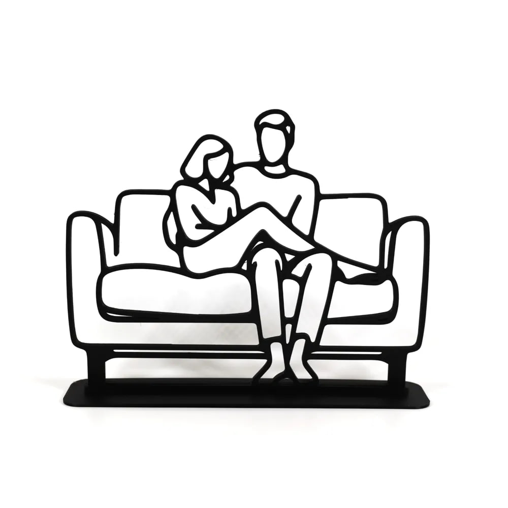 استند دکوری طرح Couple On Couch | نمادی از عشق و آرامش