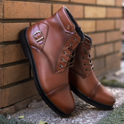 نیم بوت مردانه قهوه ای مدل Farnod