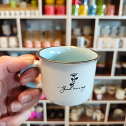 شات قهوه صبح بخیر داخل آبی