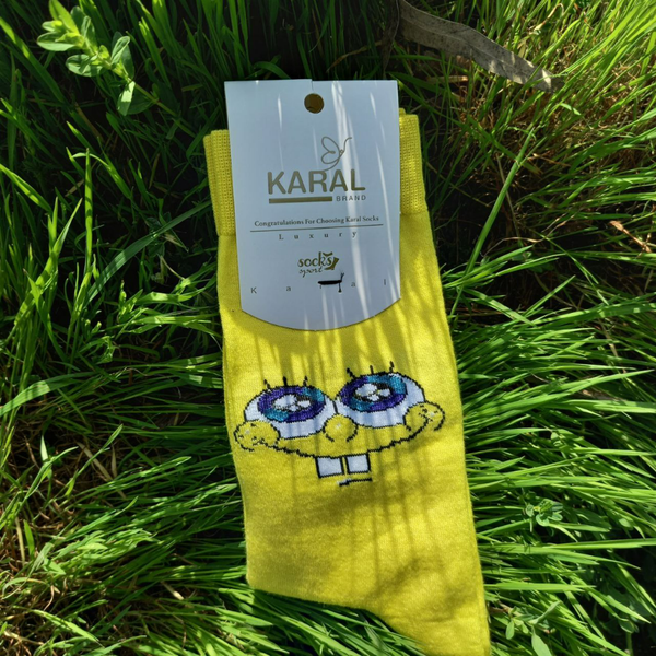 جوراب ساق بلند انیمیشنی(باب اسفنجی)