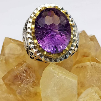 انگشتر  آمیتیست زیبا